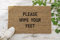 70cm x 40cm PLEASE WIPE YOUR FEET Printed Internal Coir Mat, Door Mat Stencilled