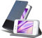 cadorabo Book Case works with Apple iPhone 4 / iPhone 4S in DARK BLUE BLACK - with Magnetic Closure, Stand Function and Card Slot - Wallet Etui Cover Pouch PU Leather Flip