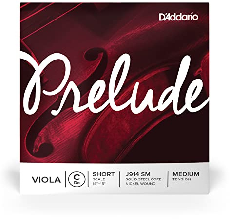 D'Addario Prelude Viola C-Saite Kurz Mensur Mittlere Spannung | Prelude Violasaiten bieten warmen Klang, langlebigen Vollstahlkern, stabile Tonhöhe und zuverlässige Leistung für Schüler.