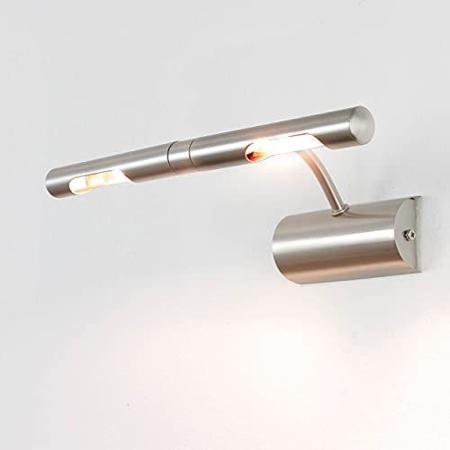 Licht-Erlebnisse Bilderlampe aus Metall in Chrome 2xG9 B:30cm klassisch Spiegelleuchte für Flur Bad Wohnzimmer Schlafzimmer Wandlampe Bilderleuchte Wandleuchte Innen