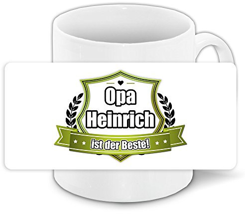 Tasse mit Spruch - Opa Heinrich ist der Beste -