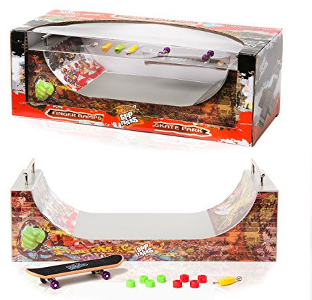 Grip & Tricks - Rampe FÜR Finger Skate - FUNBOX & Stairs - Fingerboard - Cruiser Board - Mass : 28 X 12 X 10 cm