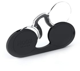 NOOZ Optics Ovale - Lunettes de lecture sans branches pour homme et femme - Etui très compact. Un indispensable pour tout presbytes. 6 couleurs / 5 Corrections, Gris, 3