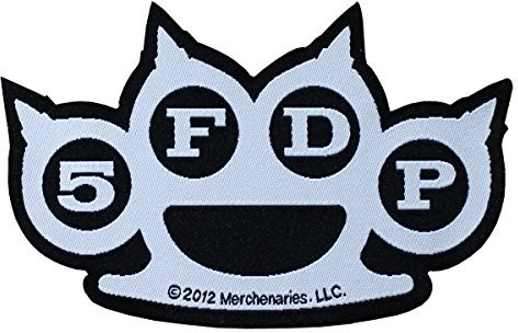 FIVE FINGER DEATH PUNCH Aufnäher KNUCKLE CUTOUT Patch gewebt 10 x 6 cm