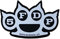 FIVE FINGER DEATH PUNCH Aufnäher KNUCKLE CUTOUT Patch gewebt 10 x 6 cm