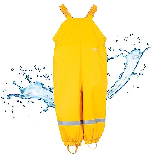 BMS Regenhose mit Fleecefutter - gelb - 116