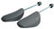 Incutex 1 pair of shoe trees variable size UK 5-11, plastic shoe shaper, grey
