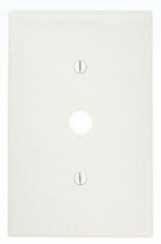 Leviton 1-Gang .406-inch trou appareil téléphonique/câble prise murale blanc