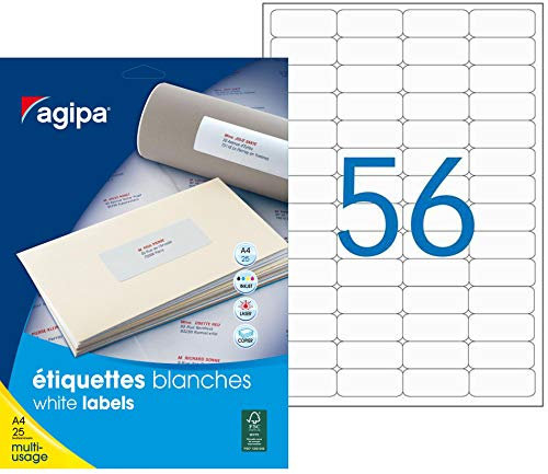 agipa Universal-Etiketten - Kleinpackung, 50 x 20 mm, wei VE = 1