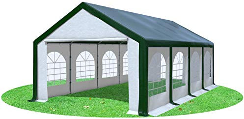 Stabilezelte Partyzelt 4x8m Modular Professional PVC 500 g/m² mit Fenster GRÜN Weiss