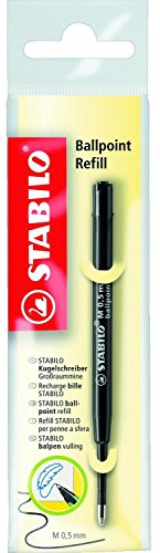 Stabilo COM4ball Ballpoint Pen EASYball, SmartPen Black Refill Leads Pack of 6