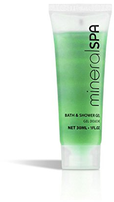 Mineral Spa Bath & Shower Gel, Hotel Guest B&B Bathroom Travel Size, 30ml - Pack of 50