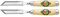 Kirschen 2326955 - Coppia di scalpelli a gomito con lama obliqua, 12 mm, beige/argento