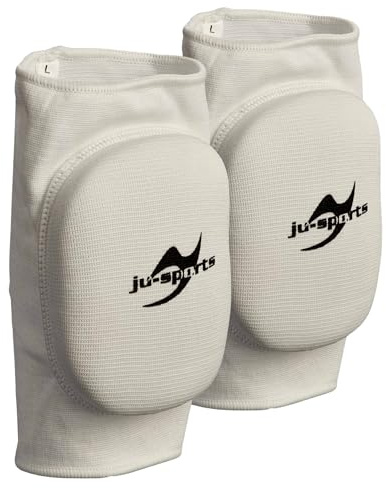 Ju-Sports Knieschoner Stoff - weiß, elastische Baumwolle I Dehnbare Knöchelbandage für Kampfsportarten I Für Damen, Herren & Kinder I Größe L