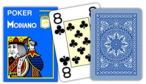 Modiano Poker 4 Jumbo Index Blau