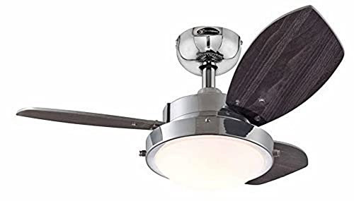 Westinghouse 7876340 Ventilatore a Soffitto Wengue, Metallo, 80 watts, Cromo