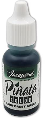 Jacquard Piñata Alcohol Ink, Rainforest Green, Highly Saturated Colour for Resin Art, Fluid Painting, Crafting on Glass and Metal, Acid Free Permanent Dye, 1/2 fl oz (14ml)