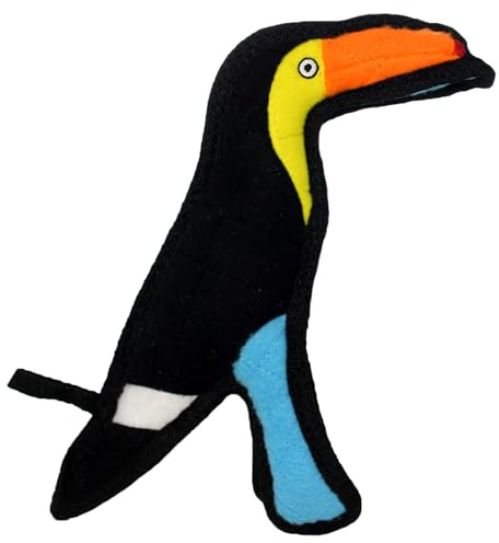 TUFFY® - Original : Toucan Dog Toy : Ultra Durable Plush Dog Toy with Multiple Layers & Reinforced Seams, Washable and Floats, Original Construction