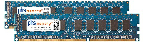 PHS-memory 16GB (2x8GB) Kit RAM Speicher kompatibel mit Netgear ReadyNAS RN 31842E DDR3 UDIMM ECC 1600MHz PC3L-12800E