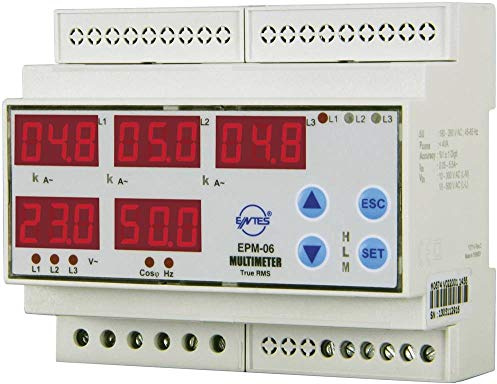 Entes epm-06cs-din 3-stufiges programmierbares Multimeter, DIN-Schienen-Wechselspannung, epm-06cs-din, Strom, Frequenz, Auto
