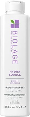 Biolage Hydra Source Shampoo - Softens, Moisturizes & Adds Shine, For Dry Hair, Infused with Micro-Filtered Aloe Vera & Fermented Hyaluronic Acid, Vegan & Paraben-Free, 13.5 Fl Oz