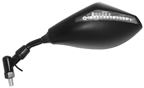 Vicma mirror M10 YELLOW Flashing LED LEFT, SILVER