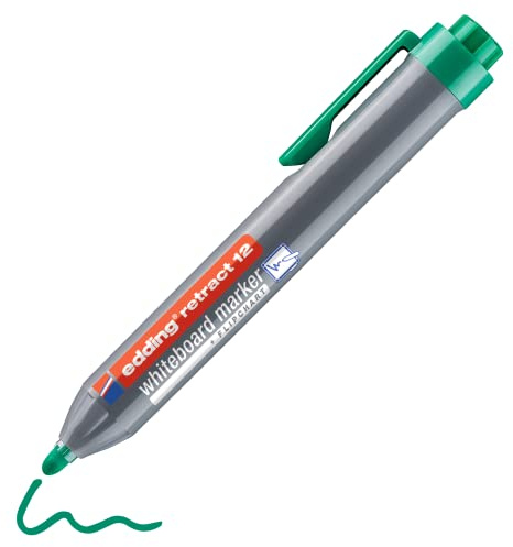 Edding Retractable Whiteboard Marker Pen - Green