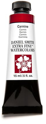 Daniel Smith Extra Fine Watercolor Paint, 15ml Tube, Carmine, 284600020, 0.5 Fl Oz (Pack of 1)