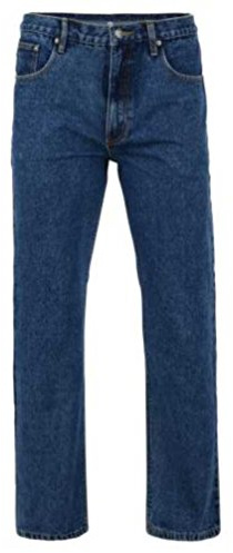 Kam Mens Plus Size Denim Jeans, Big & Tall Regular Fit Trousers, Comfortable Cotton Work & Activewear Pants for Men, Stone Wash Colour, UK Size - W56, Inside 30