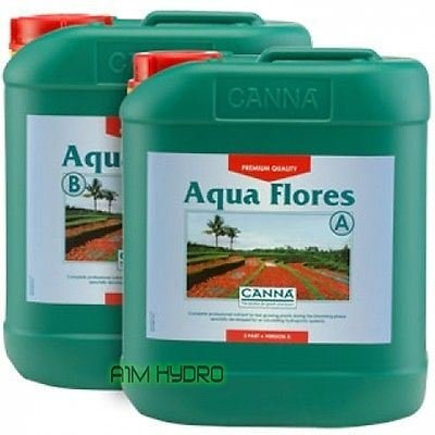 Canna Aqua Flores 5 Liter 5L A + B Flower Bloom Pflanzennährstoffe Hydrokultur