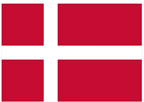 Samunshi® Dänemark Flagge Aufkleber Autoaufkleber in den Nationalfarben - 10x7cm