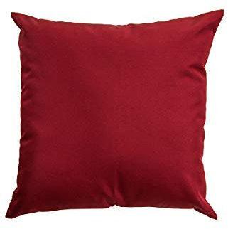 CLP Outdoor Dekokissen für Gartenmöbel Loungemöbel, Größe 45 x 45 cm, Polyester, wasserabweisend, strapazierfähig, Farbe:rubinrot