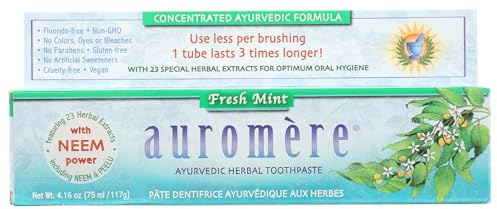 Auromere, Ayurvedic Herbal Toothpaste, Fresh Mint, 4.16 oz (117 g)