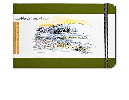 Speedball Drawing Journal Book 5.5 x 8.25 Landscape Cadmium Green, Art Sketch Paper For Pen, Ink, Pencil, Markers, For Adult, Kid
