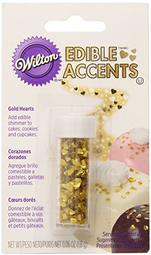 Wilton X-Mas Streudeko Herzen gold 1,8g