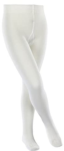 ESPRIT Unisex Kinder Strumpfhose Foot Logo K Ti Baumwolle dick einfarbig 1 Stück, Weiß Off-White 2040, 98-104