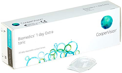 Biomedics Toric, torische Tageslinsen weich, 30 Stück / BC 8.7 mm / DIA 14.5 / CYL -0,75 / Achse 160 / -06,00 Dioptrien