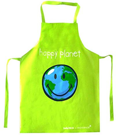 AS4HOME Küchenschürze - Schürze Happy Planet - Smiley - ca 59x84cm