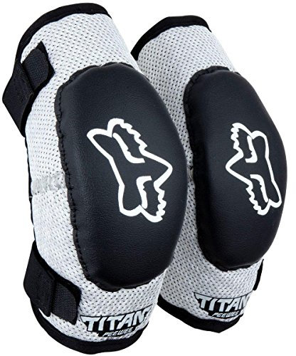 Fox Racing PeeWee Titan Youth Off-Road Motorcycle Elbow Guard - Black/Silver/PeeWee (ages 4-7)