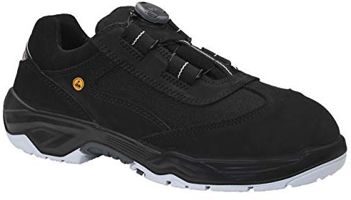 ELTEN Sicherheitsschuhe DUSTIN BOA Low ESD S3, Herren, Leder/Textil, Stahlkappe, leicht, sportlich, Schwarz, Größe: 43