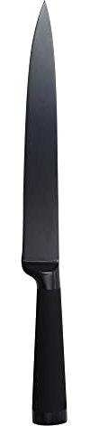 Bergner Black Blade | Fleischmesser | Edelstahlklinge 20 cm | Ergonomischer, Ausgehöhlter Griff | Küchenutensilien | Antihaftbeschichtung | Leichte Reinigung