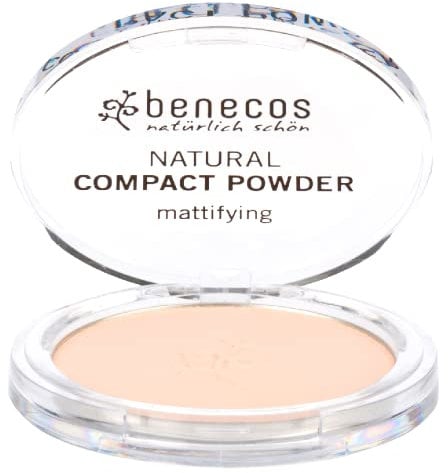 benecos - natural beauty Naturkosmetik - Compact Powder - gepresst - mattierend - vegan - porcelain