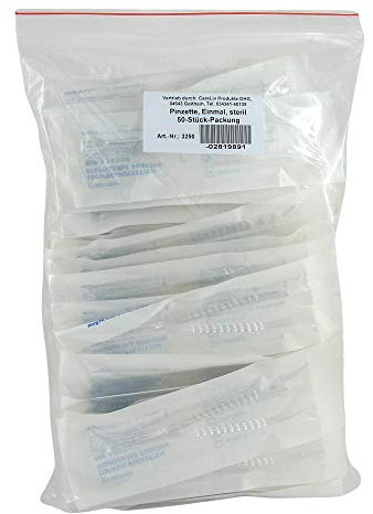 Pinzette plastica, Sterile, Confezione da 50 pezzi – Una volta pinzette monouso pinzette plastica pinzette