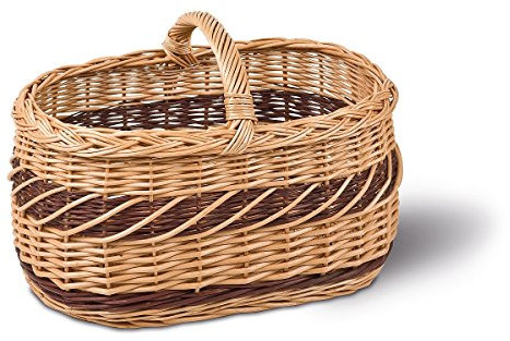 Adam Schmidt Einkaufskorb oval, Mehrfarbig, T 46cm x B 30cm x H 23/30cm