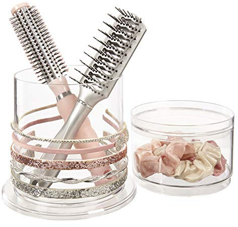 STORi Stackable Headband and Hair Accessory Holder with Compartment and Lid