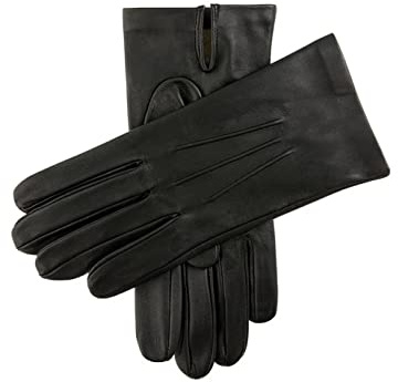Dents Men's Keswick Silk Lined Leather Gloves BLACK 8.5