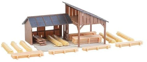 Faller FA 180498 Timber Storage Sheds Scenery and Accessories Holzlagerschuppen, Keine Angabe, Braun