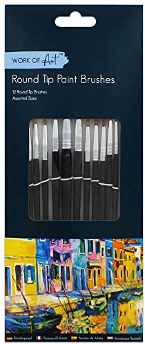 Work of Art Natural Bristle Artist Brush (Pack of 12)