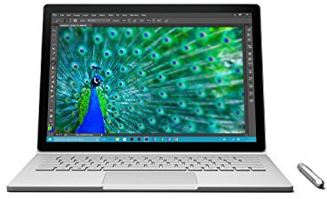 Microsoft Surface Book 13.5 inch Touchscreen Laptop (Intel Core i5-6300U 2.4 GHz, 8 GB RAM, 128 GB SSD, Integrated Intel 520 Graphics, Windows 10 Pro) - Silver
