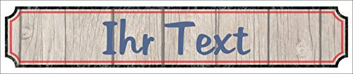 WERBEPUNKT. Retro Vintage Schild Straßenschild Ihr Text Wunschtext 52 x 11 cm Alu-Verbund